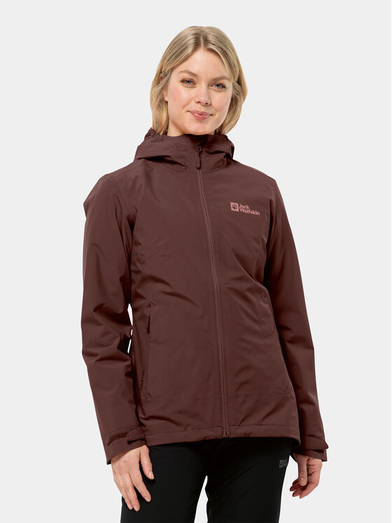 Jack Wolfskin Jack Wolfskin Outdoor kabát Moonrise 3In1 Jkt 1115621 Bordó Regular Fit