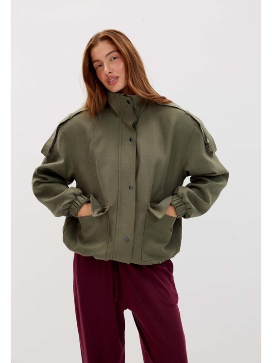 Mirons Mirons Kurtka przejściowa soft Khaki Regular Fit