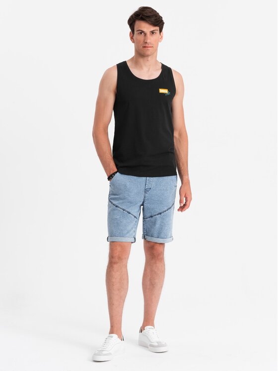 Ombre Ombre Tank top OM-TSTT-0191 Černá Regular Fit