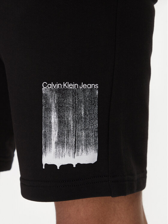 Calvin Klein Jeans Calvin Klein Jeans Sport rövidnadrág Brush Stroke J30J327528 Fekete Regular Fit