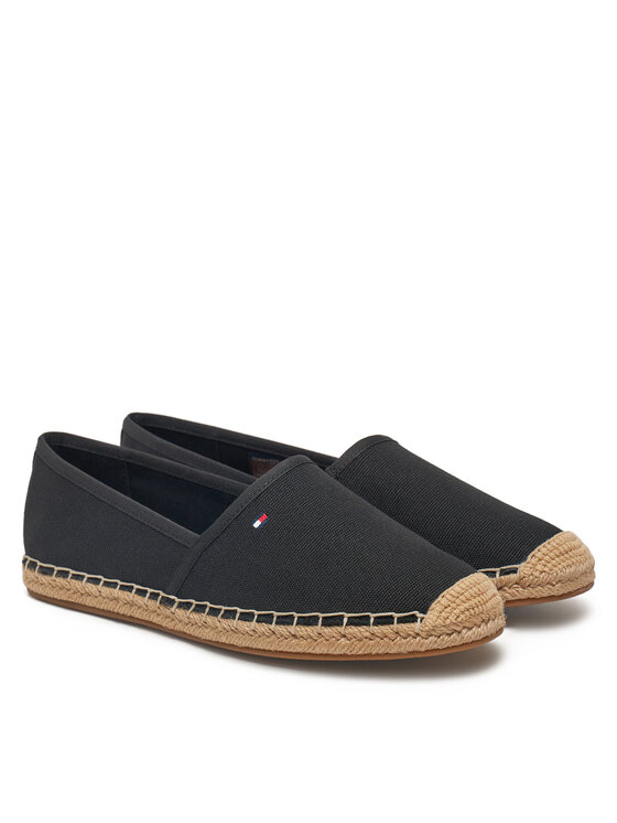 Tommy Hilfiger Tommy Hilfiger Espadrilės Flag Canvas Espadrille FW0FW08541 Juoda