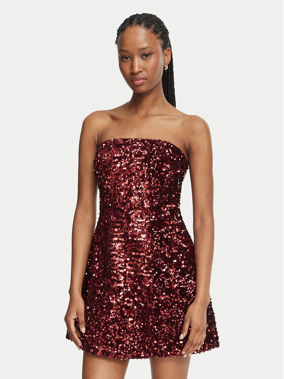 Bardot Bardot Coctailkleid Helene 60027DB Dunkelrot A-Line Fit