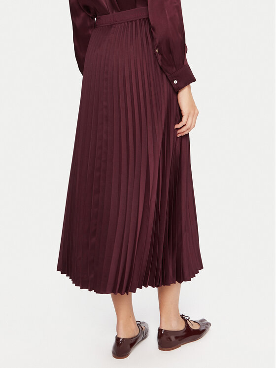 Marella Marella Gonna plissettata Pontiac 2523106045 Bordeaux Regular Fit