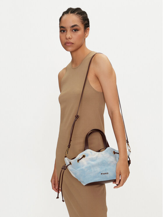 PINKO PINKO Сумка Pagoda Small Shopper PE 24 PLTT 102910 A1MB Світло-синій
