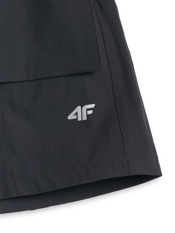4F 4F Szorty sportowe TREKKING Czarny Regular Fit