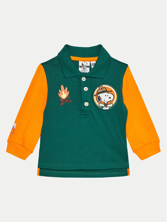 Original Marines Original Marines Тениска с яка и копчета DEAV0691NM Зелен Regular Fit