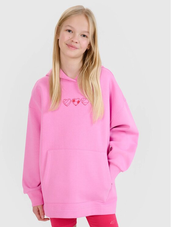 4F 4F Bluza 4FJRSS25TSWSF2235-54S Różowy Oversize