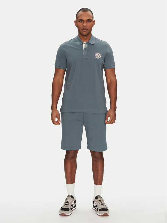 Napapijri Napapijri Tricou polo E-Clanis NP0A4ID3G1Y1 Albastru Regular Fit