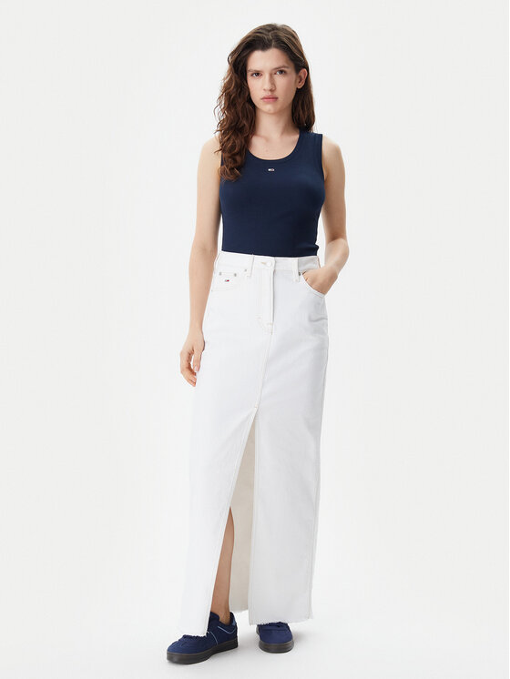Tommy Jeans Tommy Jeans Marškinėliai Essential DW0DW20673 Tamsiai mėlyna Slim Fit