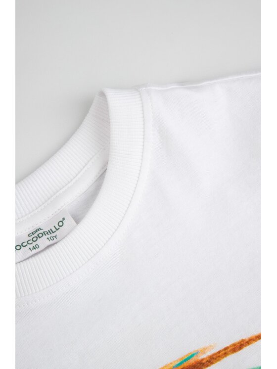 Coccodrillo Coccodrillo T-Shirt WC6143205VBB-001 Biały Regular Fit