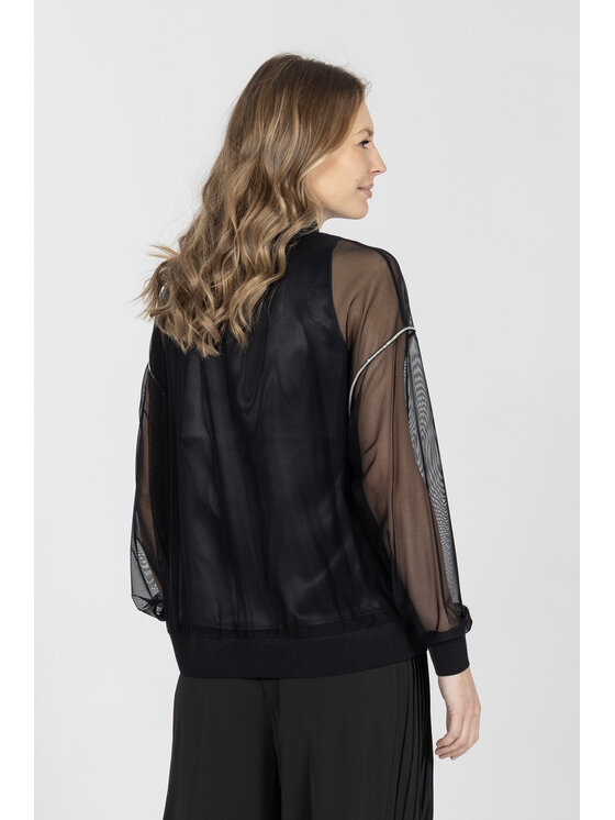 Deni Cler Milano Deni Cler Milano Kurtka bomber T-DC-9011-F2-20-90-1 Czarny Loose Fit