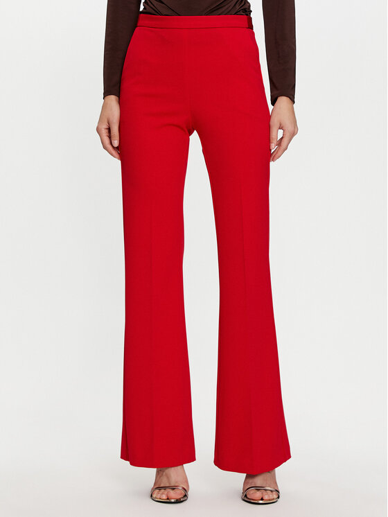 Imperial Imperial Παντελόνι υφασμάτινο P3E9IAW Κόκκινο Flare Fit