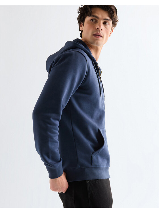 Wrangler Wrangler Bluza GRAPHIC ZIP HOODIE Granatowy Regular Fit