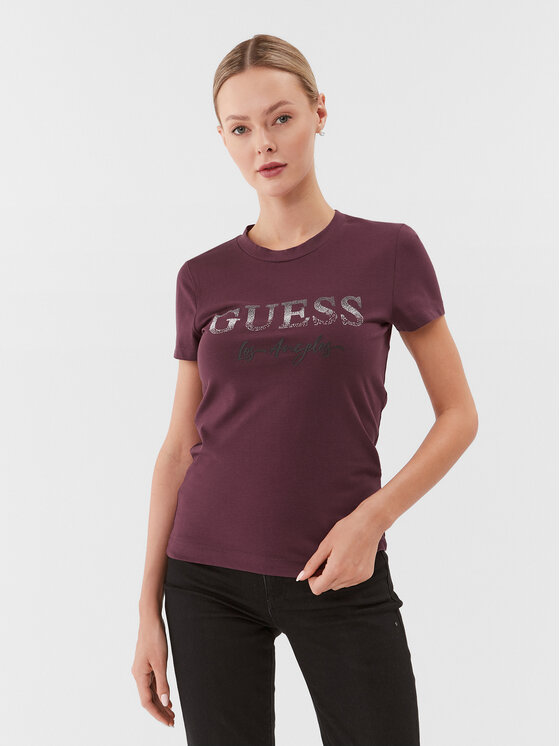 Guess T Shirt W3BI34 J1314 Dunkelrot Regular Fit Modivo.at