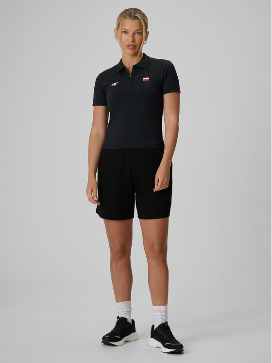 4F 4F Szorty sportowe STREFA KIBICA Czarny Regular Fit