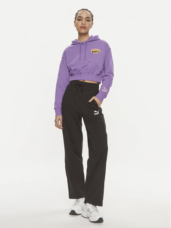 Puma Puma Μπλούζα For The Fanbase 624346 Μωβ Relaxed Fit