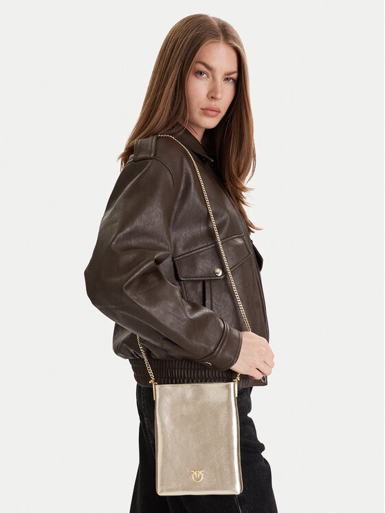 PINKO PINKO Ročna torba Flat Satchel AI 25-26 PCPL 105352 A2O9 Zlata