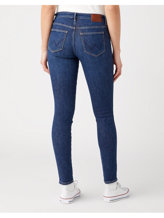Wrangler Wrangler Jeansy SKINNY Niebieski Skinny Fit