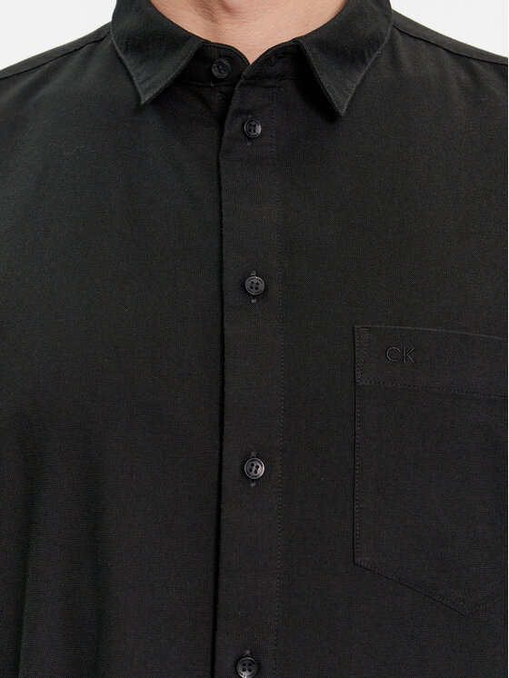Calvin Klein Calvin Klein Košulja Oxford K10K112155 Crna Regular Fit