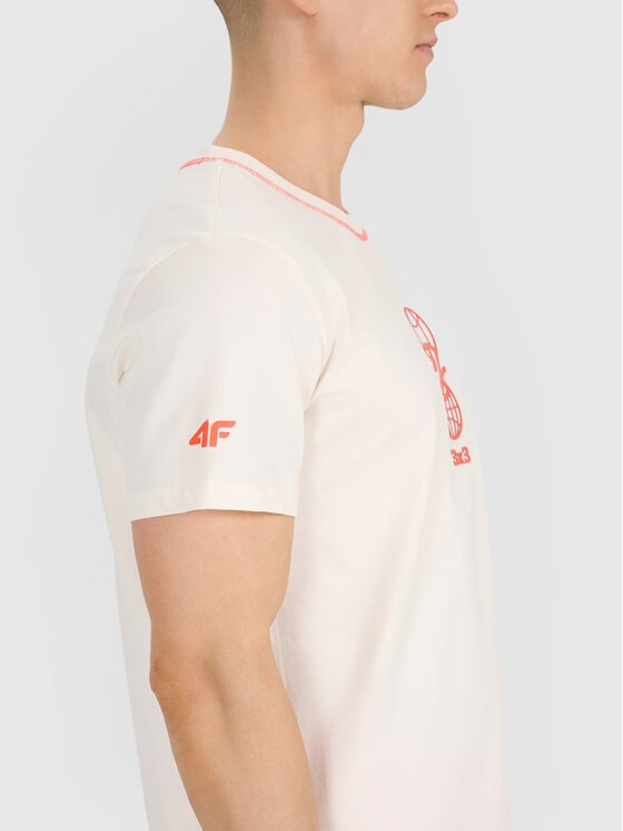 4F 4F T-Shirt BASKET Biały Regular Fit