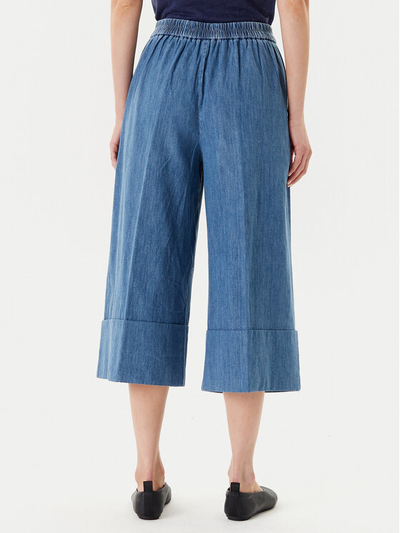 United Colors Of Benetton United Colors Of Benetton Kalhoty culottes 4KOWDF09M Modrá Relaxed Fit