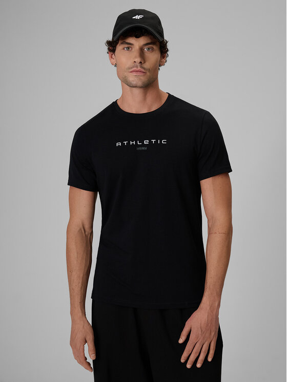 4F 4F T-Shirt NIGHT RUN Czarny Slim Fit