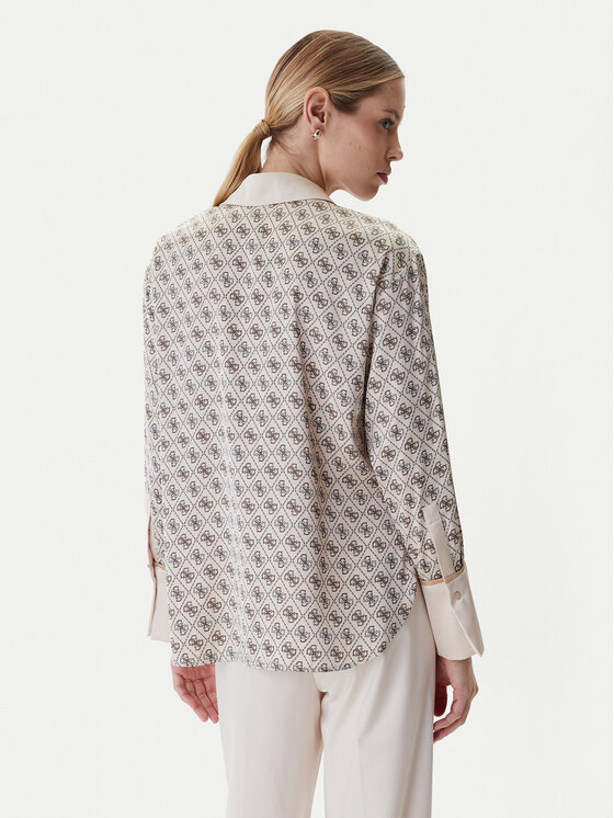 Guess Guess Πουκάμισο W4YH47 WF1T2 Μπεζ Regular Fit