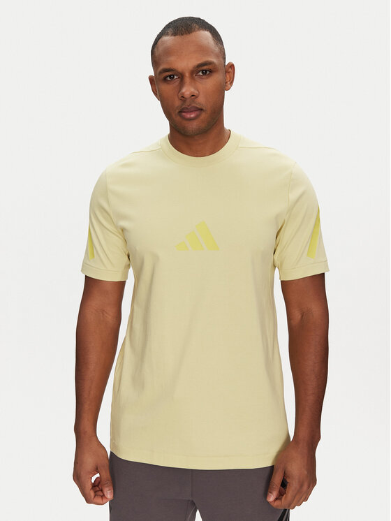 adidas adidas T-shirt Z.N.E. JD5981 Žuta Regular Fit