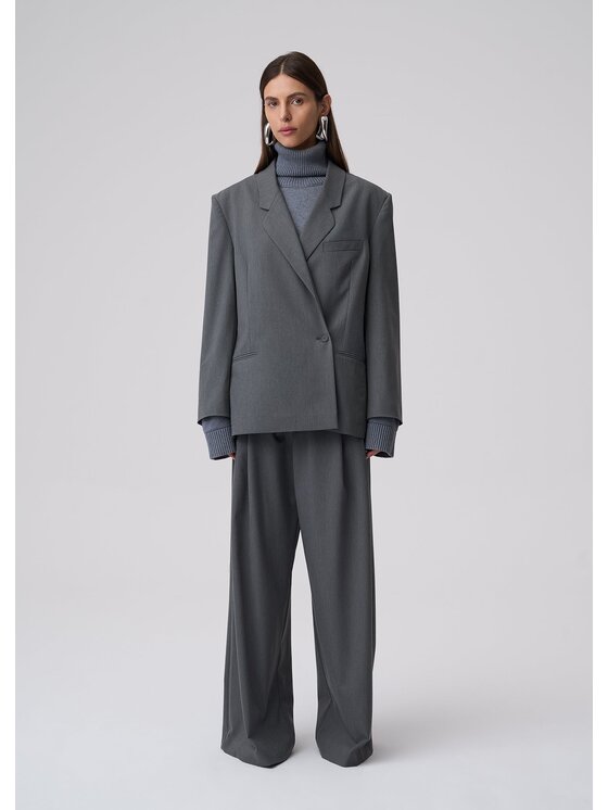 Le Collet Le Collet Marynarka OZI Szary Oversize