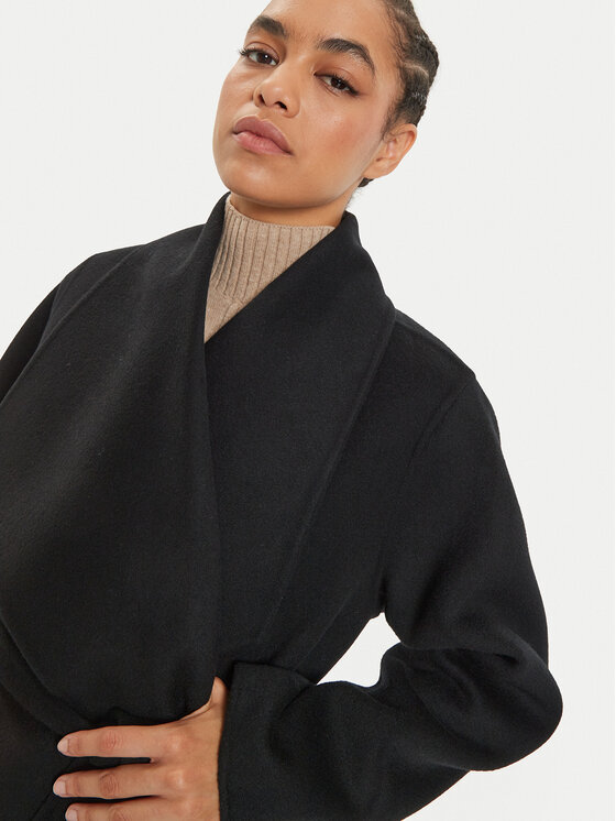 IVY OAK IVY OAK Wollmantel Carrie Rose IO111048 Schwarz Loose Fit