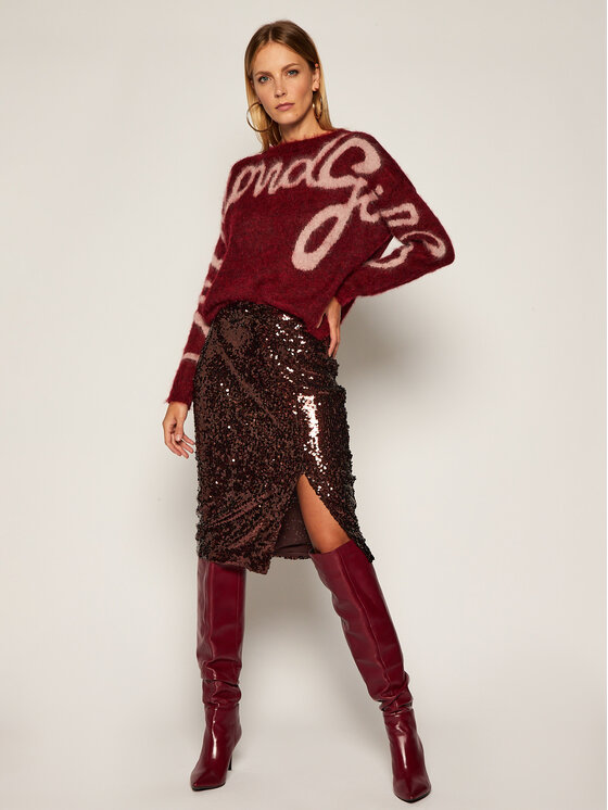 Marella Marella Gonna midi Negus 37760108 Marrone Slim Fit