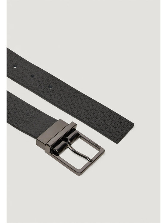 Calvin Klein Calvin Klein Cintura da uomo ADJ/REV SLEEK SQUARE MONO Nero