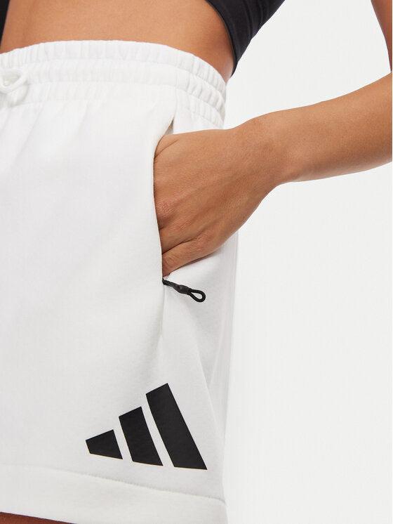 adidas adidas Sportiniai šortai Z.N.E. JJ4678 Balta Loose Fit