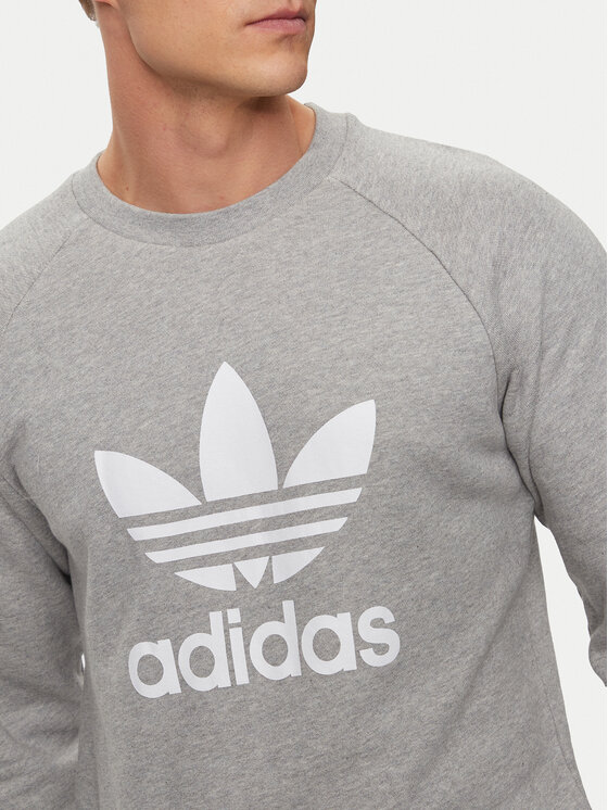 adidas adidas Bluza Adicolor Classics Trefoil Crewneck Sweatshirt IA4857 Szary Regular Fit