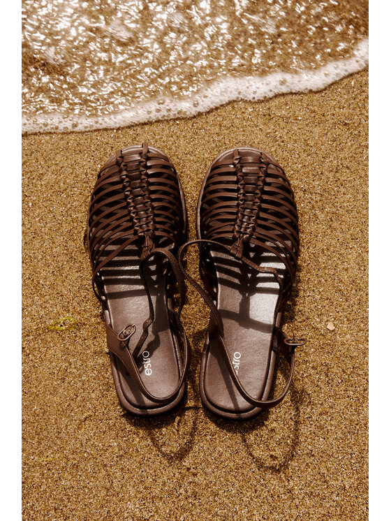 Estro Estro Sandále ER00119392 Tmavo hnedá