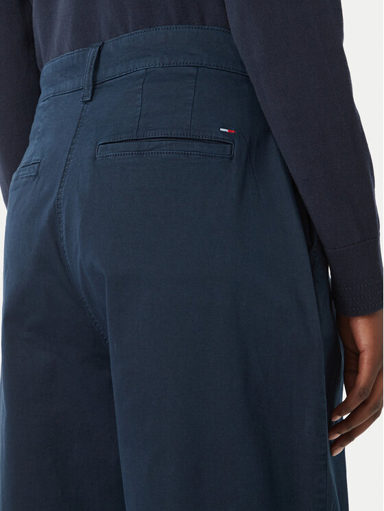 Tommy Jeans Tommy Jeans Hlače DW0DW21698 Tamnoplava Wide Leg