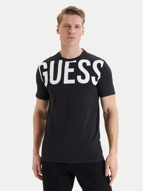 Guess Guess T-Shirt F6GI01 J1314 Černá Slim Fit