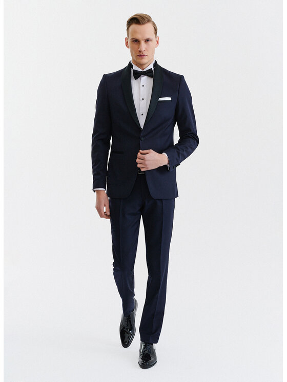 Pako Lorente Pako Lorente Marynarka P000B-3S-002 Granatowy Slim Fit