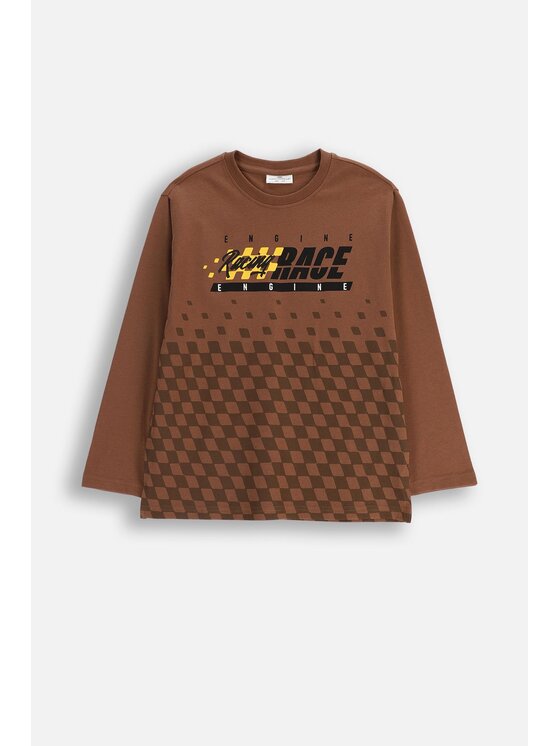 T-Shirt, rozmiar 146, Brązowy, ZC5143101CBJ-018