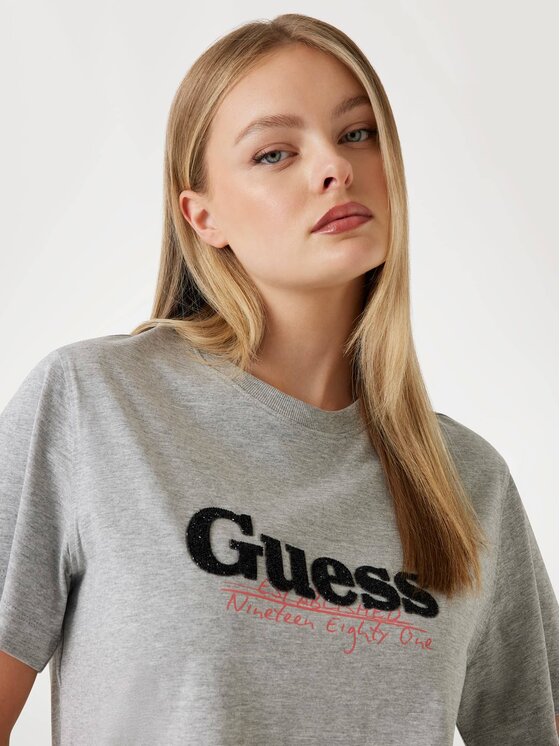 Guess Guess T-Shirt 176711 Szary Classic Fit