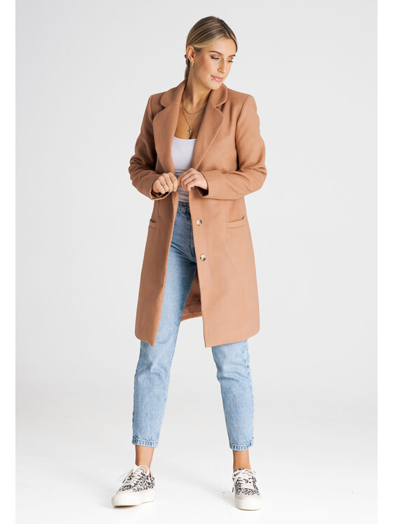 FIGL FIGL Παλτό M989 Μπεζ Regular Fit