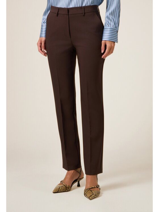 Oltre Oltre Pantaloni di tessuto P058R008984N032 Marrone Regular Fit