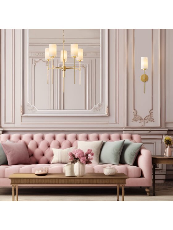 MIAhome MIAhome Kinkiet Lampa ścienna DARLING złota 53 cm Złoty
