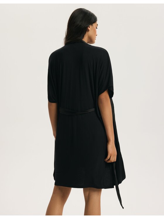 Esotiq Esotiq Szlafrok 45649 Czarny Regular Fit