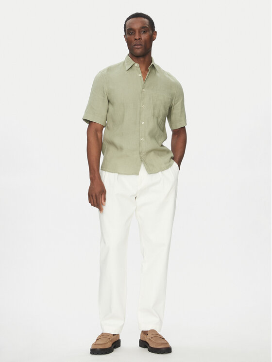 Marc O'Polo Marc O'Polo Srajca M23 7428 41002 Zelena Regular Fit