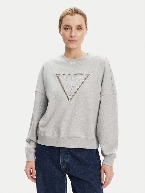 Guess Guess Mikina W5YQ04 KC8I0 Šedá Regular Fit