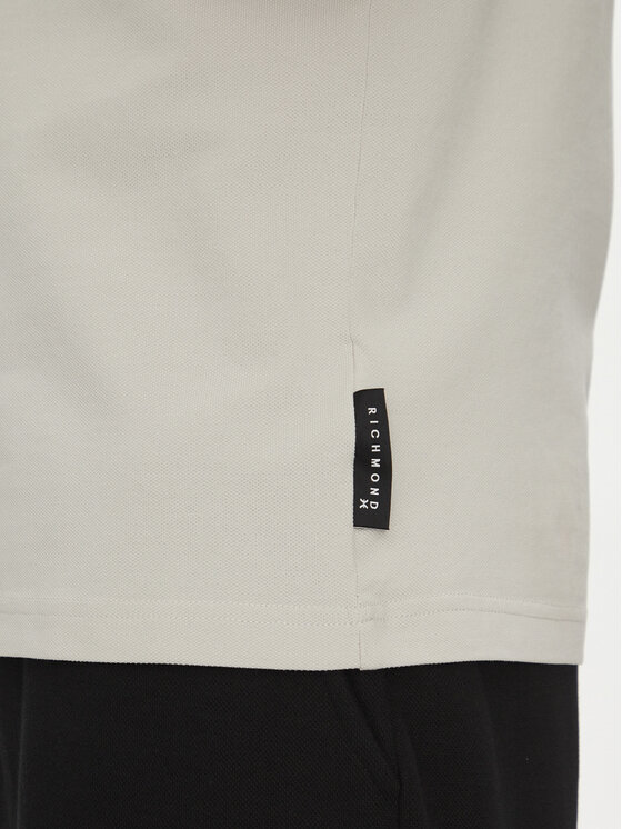 Richmond X Richmond X Тениска с яка и копчета UMP25168PO Сив Regular Fit