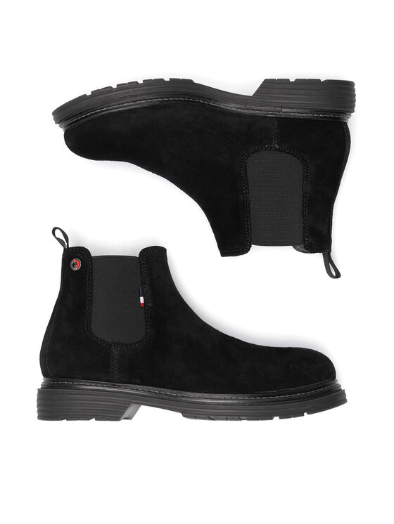 U.S. Polo Assn. U.S. Polo Assn. Kotníková obuv s elastickým prvkem LORENZ001M/DSE1 Černá