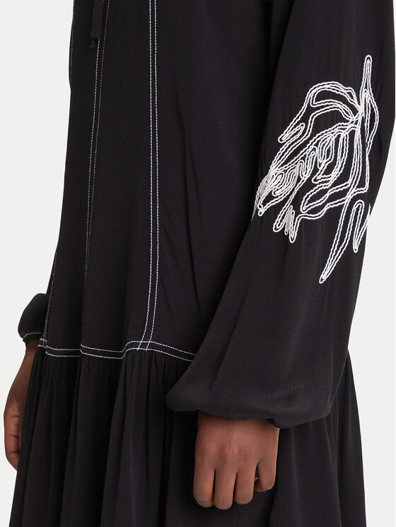 Desigual Desigual Hétköznapi ruha Silvianegro 25WWVW19 Fekete Loose Fit