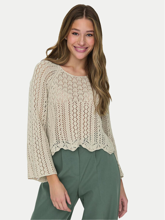 ONLY ONLY Пуловер Nola 15233173 Сив Regular Fit